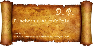 Duschnitz Viktória névjegykártya