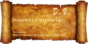 Duschnitz Viktória névjegykártya